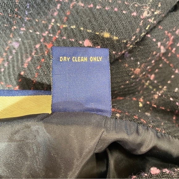 Laura Scott Wool Blend Plaid Fringe Midi Maxi Pencil Skirt Sz 14 - Picture 8 of 9